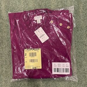 J. Crew ruffle sweater, gold tone buttons, 100% authentic J. Crew Factory brand.